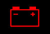Battery charging warning light